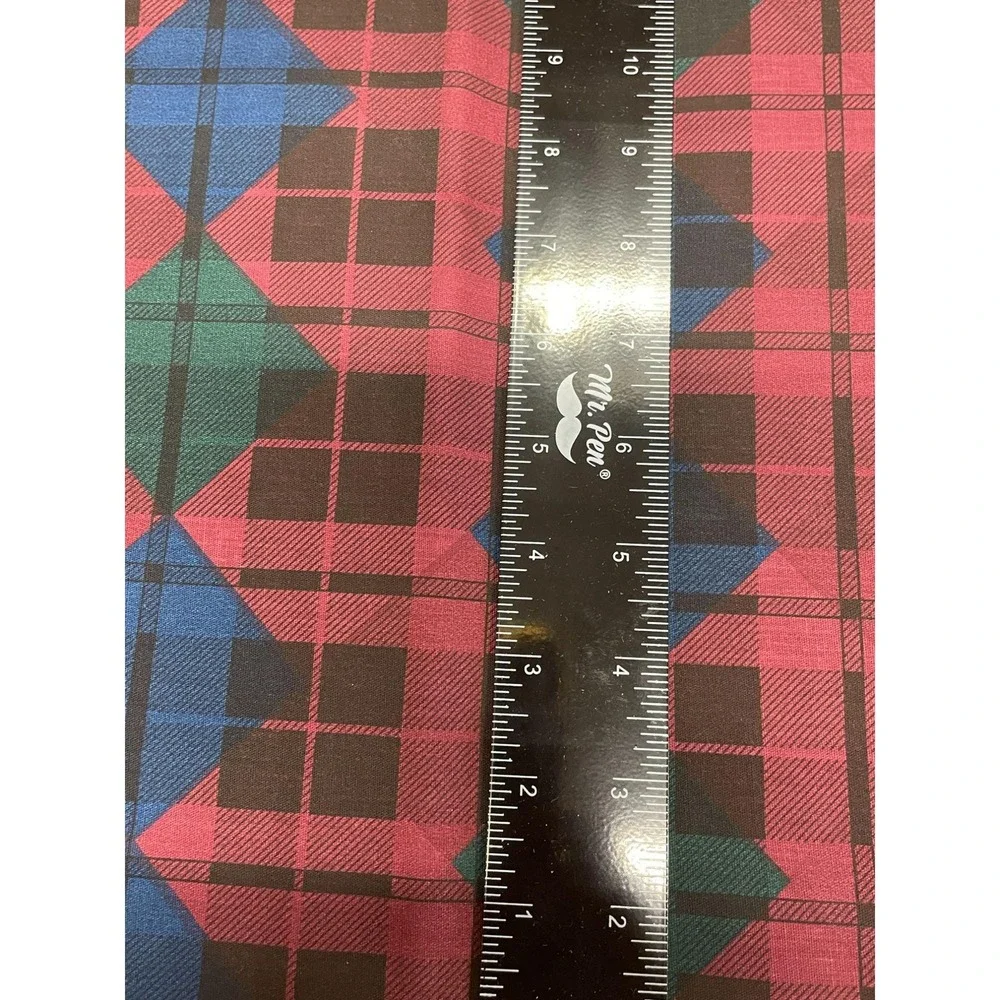 Plaid Fabric Material By The Yard Burgundy Red Green Blue BTY
